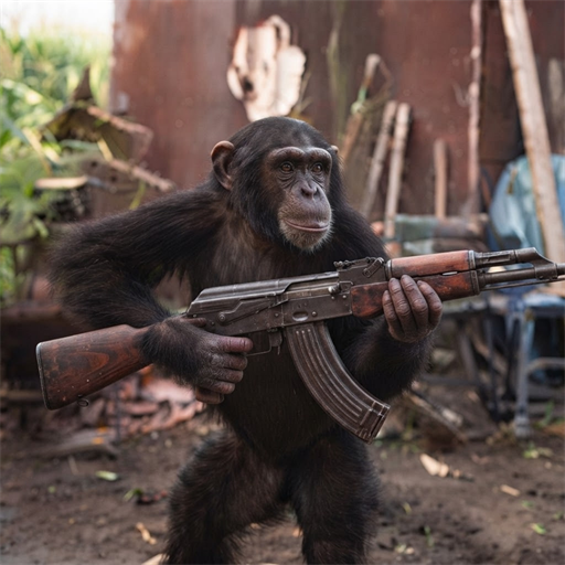 Ape With Gun